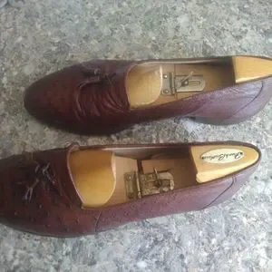 Traversi Men\'s Brown Full Quill Tassel OstrichSkin Slipon Loafer Size 11M Traversi | Shoes | Traversi Mens Brown Full Quill Tassel  main image 3